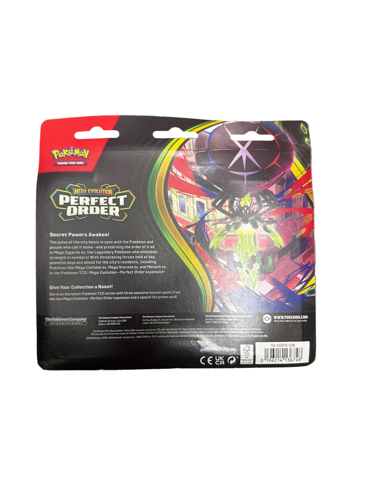 Pokemon Mega Evolution Perfect Order 3 Pack Booster Set