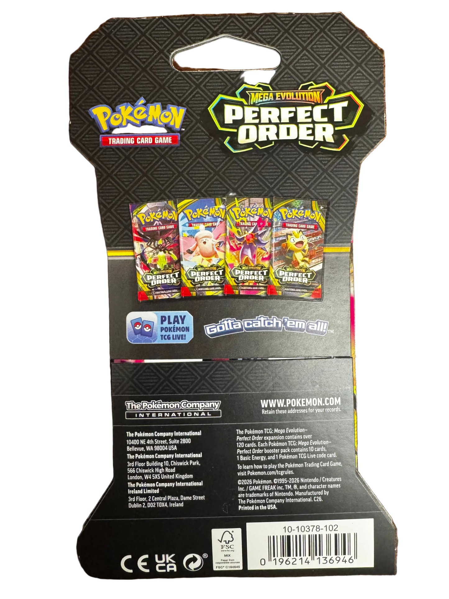 Pokemon Mega Evolution Sleeve Booster Pack