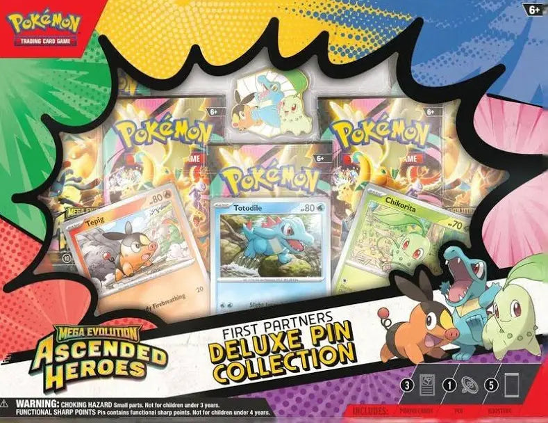 The Pokemon TCG: Mega Evolution-Ascended Heroes First Partners Deluxe Pin Collection