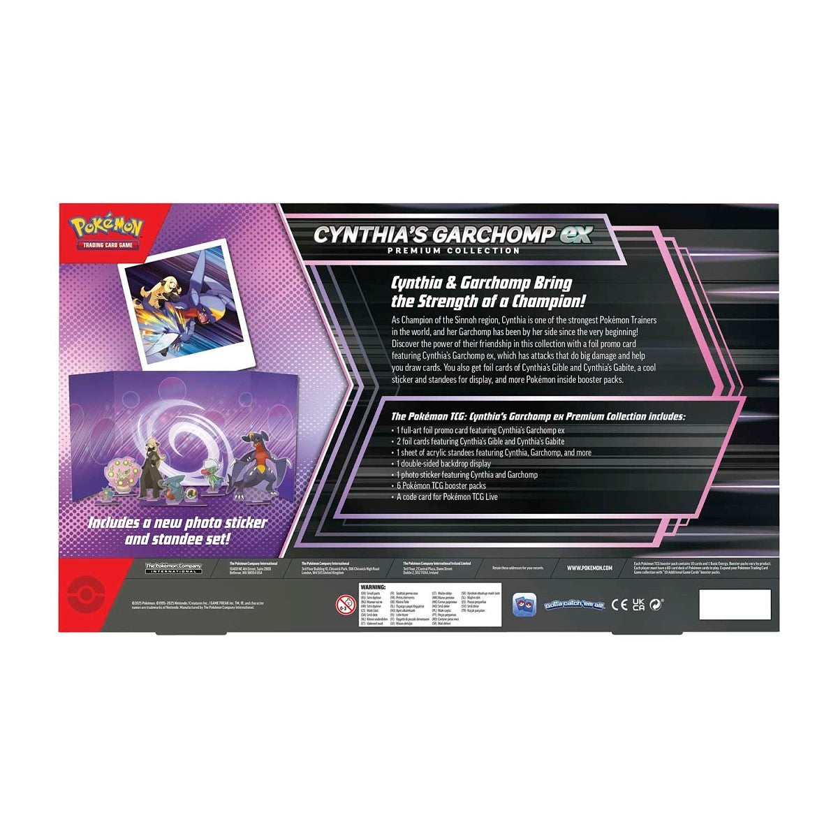 The Pokemon TCG: Cynthia's Garchomp ex Premium collection