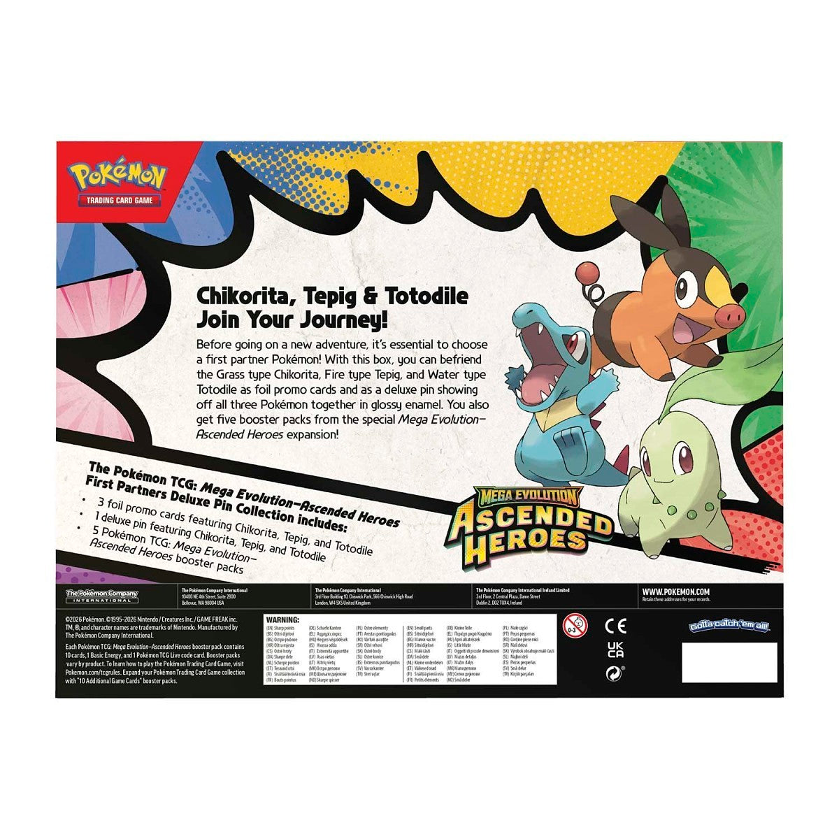 The Pokemon TCG: Mega Evolution-Ascended Heroes First Partners Deluxe Pin Collection