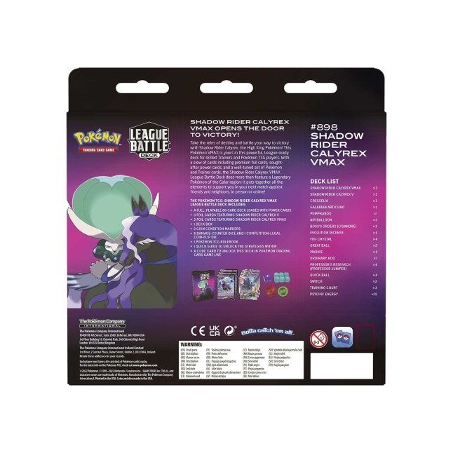 The Pokemon TCG: Shadow Rider Calyrex VMax League Battle Deck